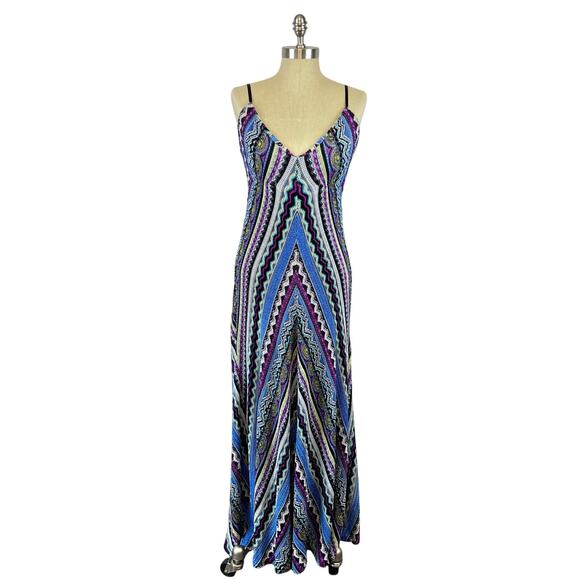 Vintage Y2K Cache Knit Multicolored Maxi Festival Boho Summer Sundress Dress (M) - Picture 1 of 16